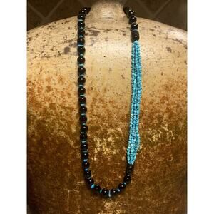 Jay King Necklace & Bracelet Combo Black Onyx & Turquoise Magnetic Closure